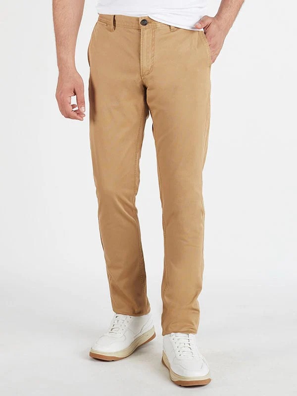 Indian Terrain Men's Slim Fit Solid Khaki Trousers